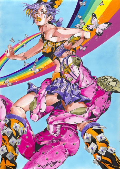 A promotional visual for the "ART OF MANGA" exhibition, showcasing iconic characters including Luffy, Inuyasha, and JoJo. Key visual highlighting works by Hirohiko Araki, Rumiko Takahashi, and Eiichiro Oda.