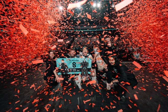 Katsuya Fukunishi and guests on stage at Kaiju No. 8 Anime Expo 2025 panel