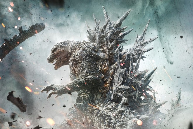 Scene from the 2023 film Godzilla Minus One