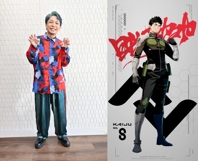 (LEFT) Voice Actor Masaya Fukunishi (RIGHT) Kaiju No. 8 The GAME Kafka Hibino