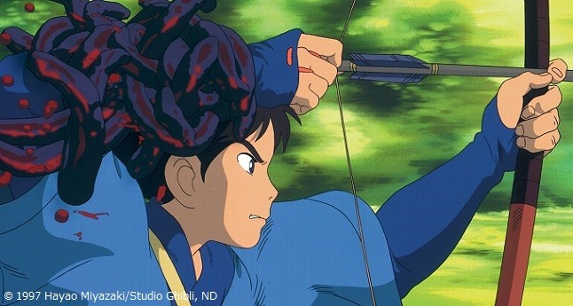 Iconic scene from Princess Mononoke, airing August 29 on Nippon TV's Friday Road Show