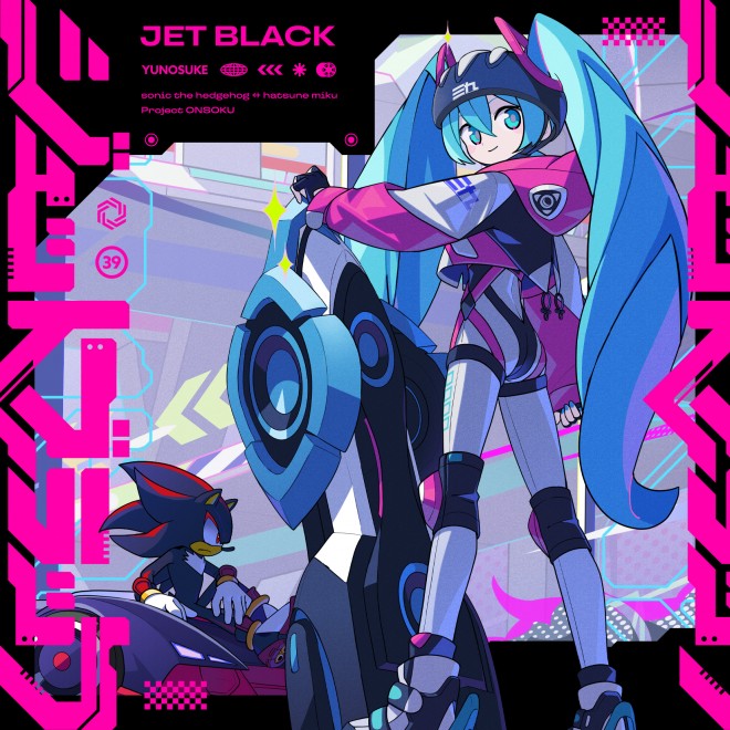 Special collaboration visual for “Jet Black” illustrated by FAMY, released with Project ONSOKU