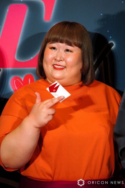 Kanade of the comedy trio 3-ji no Heroine appearing at the pre-release screening event for the anime Cat’s Eye