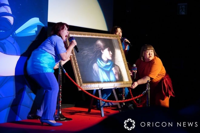 Scenes from the pre-release screening event for the anime Cat’s Eye