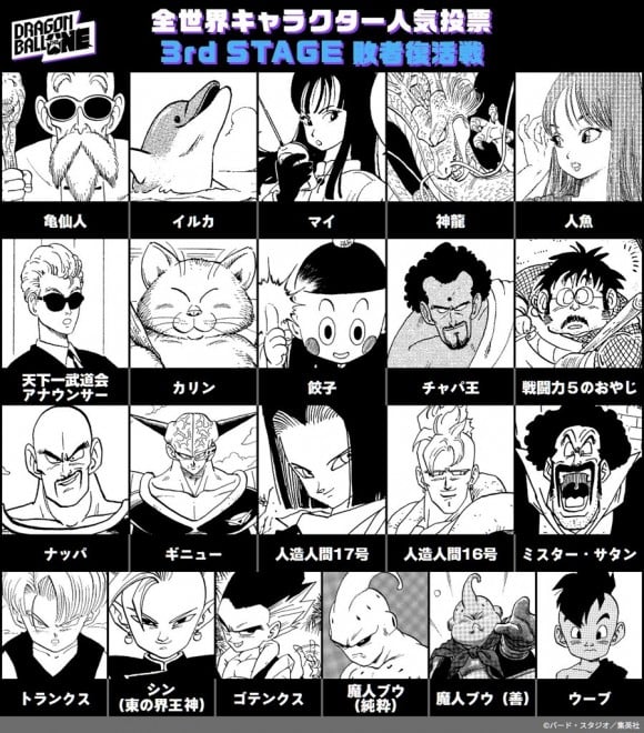 2nd Stage: Dragon Ball global character popularity poll