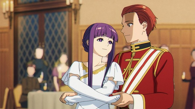 The dance scene between Stark and Fern was significantly expanded as an anime original addition.