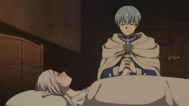 Himmel caring for Frieren