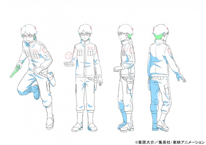 Character design visuals from the all-new World Trigger anime “Black Trigger Capture Arc”
