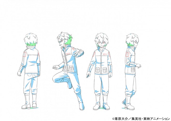 Character design visuals from the all-new World Trigger anime “Black Trigger Capture Arc”