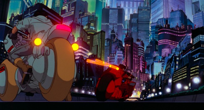 Scene cut from the 4K remastered anime AKIRA