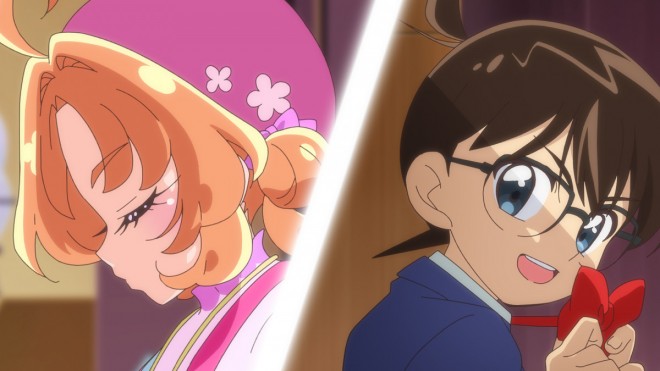 Collaboration visual for Star Detective Precure! and Detective Conan