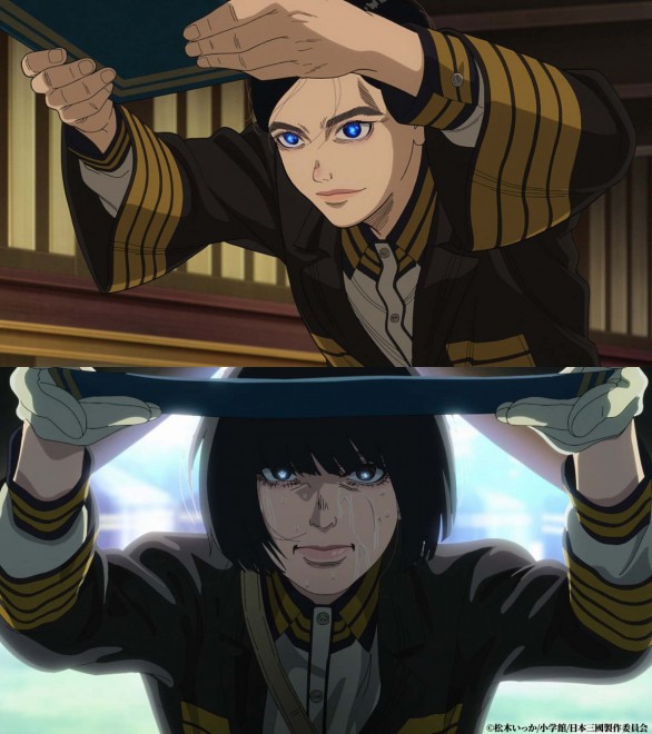 Scene cut from the anime Nippon Sangoku.