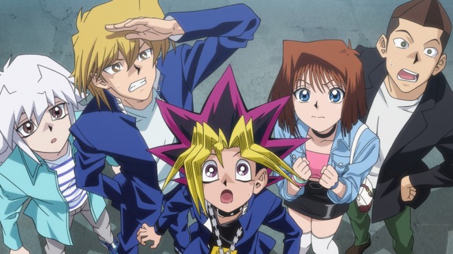 Scene from the special animation commemorating the KAZUKI TAKAHASHI YU-GI-OH! ART WORKS exhibition