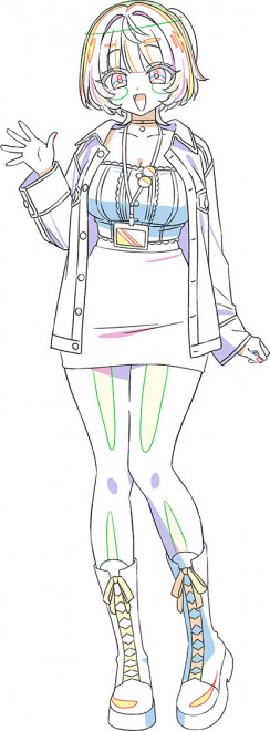 Noa Saotome line art setting
